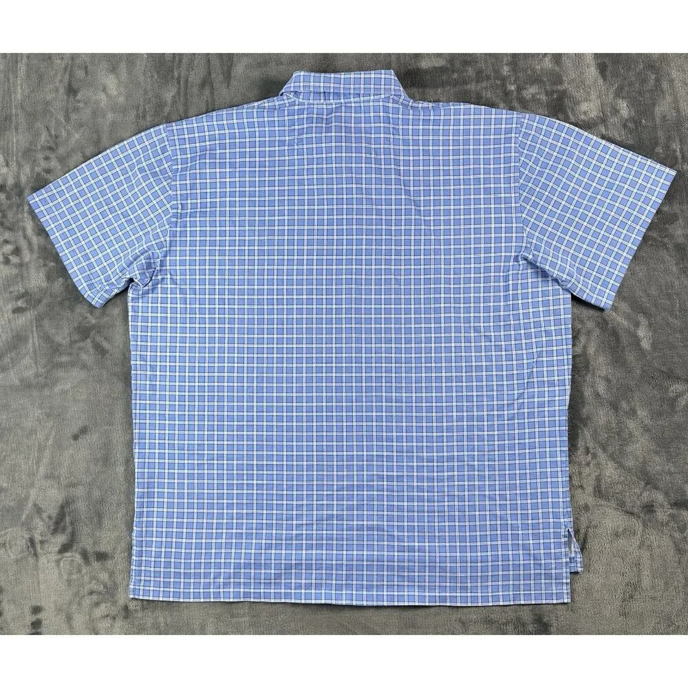 VTG Polo by Ralph Lauren Polo Shirt Pullover Mens XXL Blue Plaid 100% Cotton